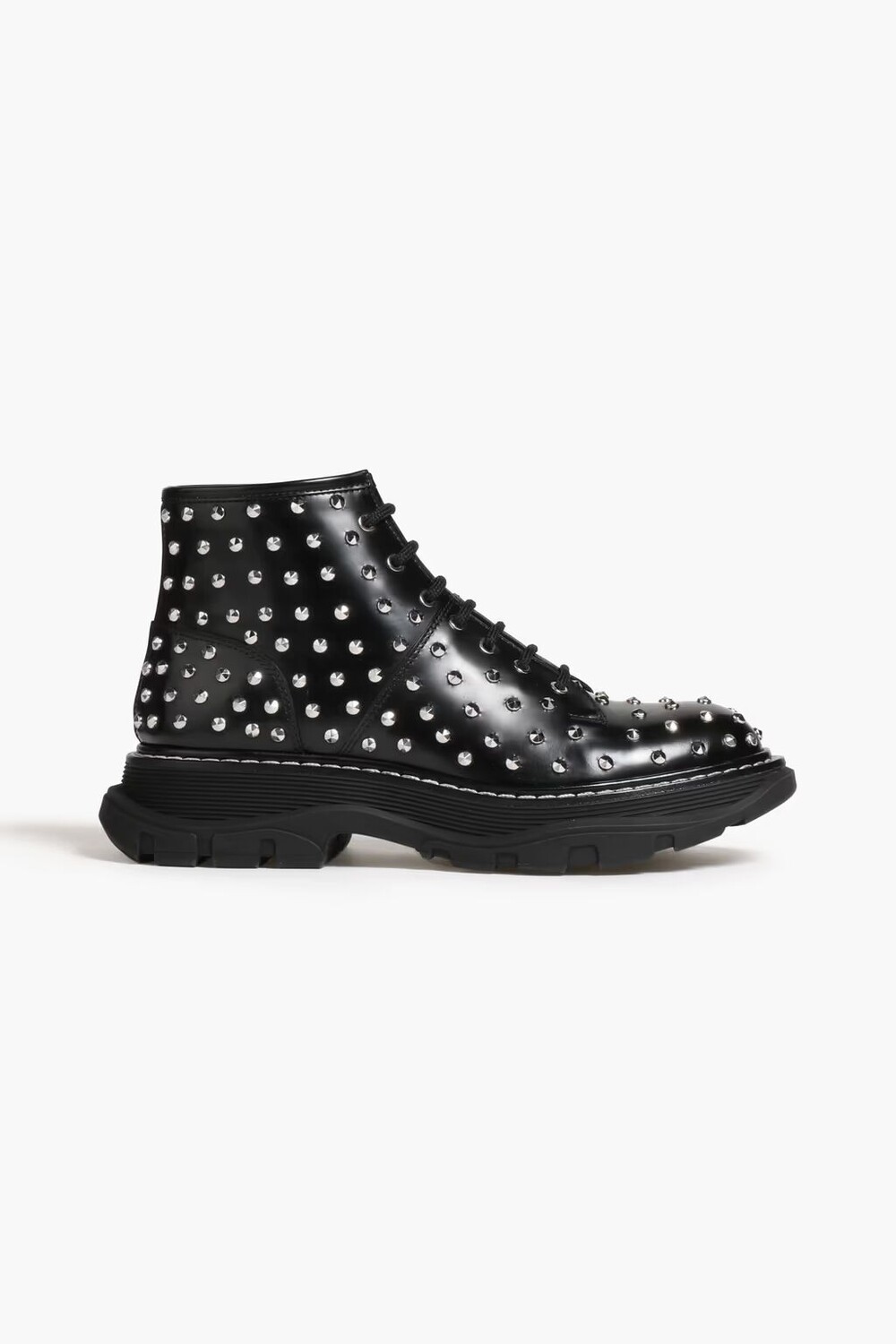 

Кожаные армейские ботинки с шипами Alexander Mcqueen, черный