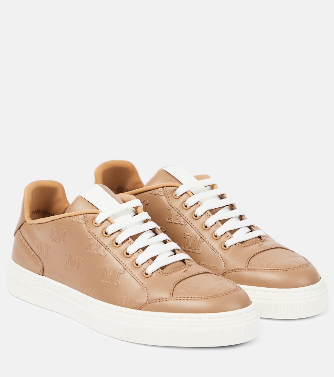 

Кроссовки Damier из кожи Max Mara, коричневый