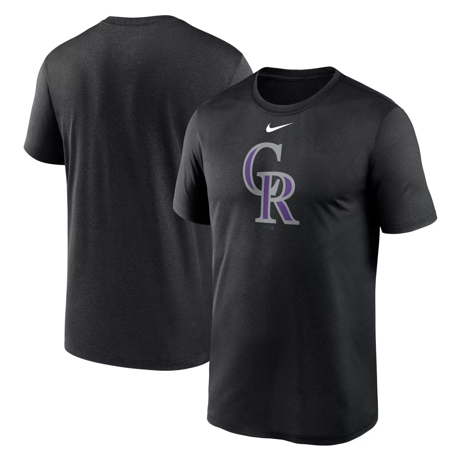 цена Мужская черная футболка с логотипом Colorado Rockies New Legend Nike