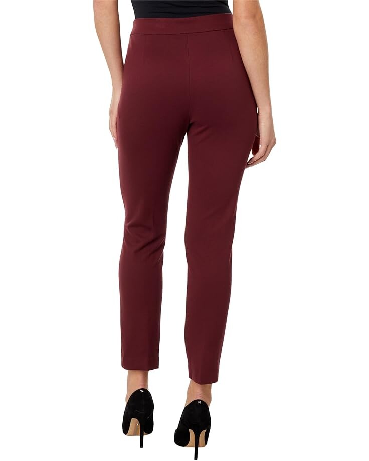 

Брюки DKNY Ankle Length Skinny Leg Ponte Pants with Front Seam Detail, цвет Cabernet