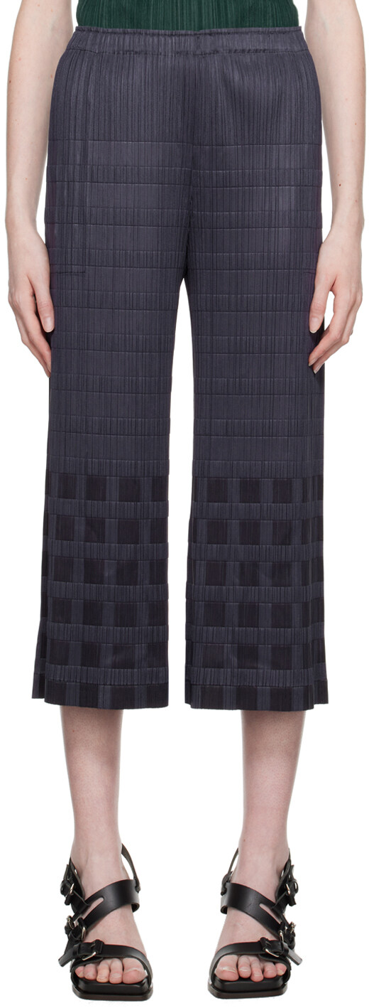 

Серые брюки Pace Темные Pleats Please Issey Miyake, Серый