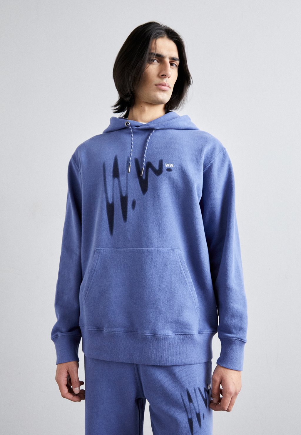 Толстовка Zeus Shadow Hoodie Wood Wood, цвет silver blue