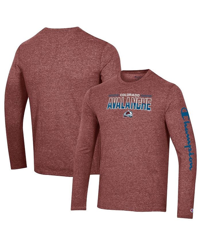 

Мужская футболка с длинными рукавами цвета Хизер бордового цвета Colorado Avalanche Tri-Blend Champion, красный