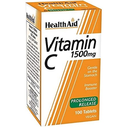 Витамин С 1500 мг с пролонгированным высвобождением, 100 веганских таблеток, Healthaid витамин с 1500 мг с замедленным высвобождением 30 таблеток healthaid