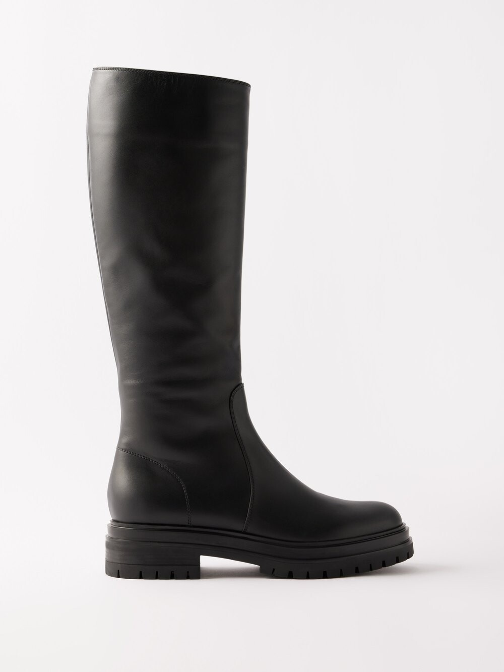 

Кожаные сапоги до колена Gianvito Rossi, черный