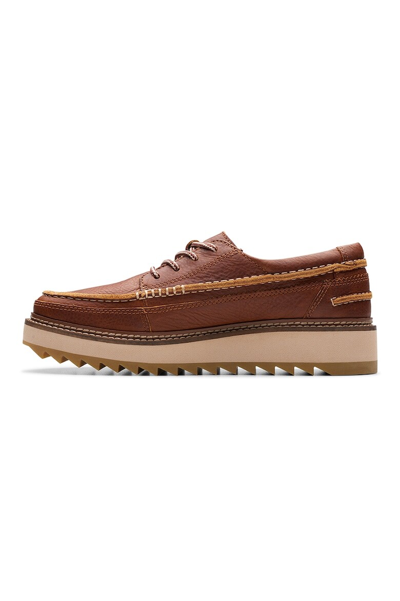 

Кожаные туфли со шнурками Clarks, коричневый