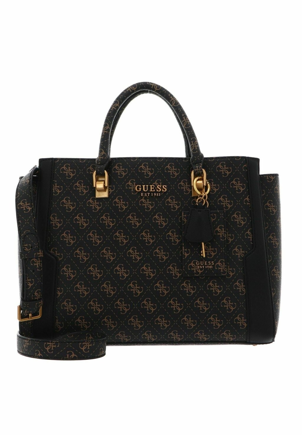 

Сумка AJIONA HIGH SOCIETY CARRYALL Guess, коричневый логотип