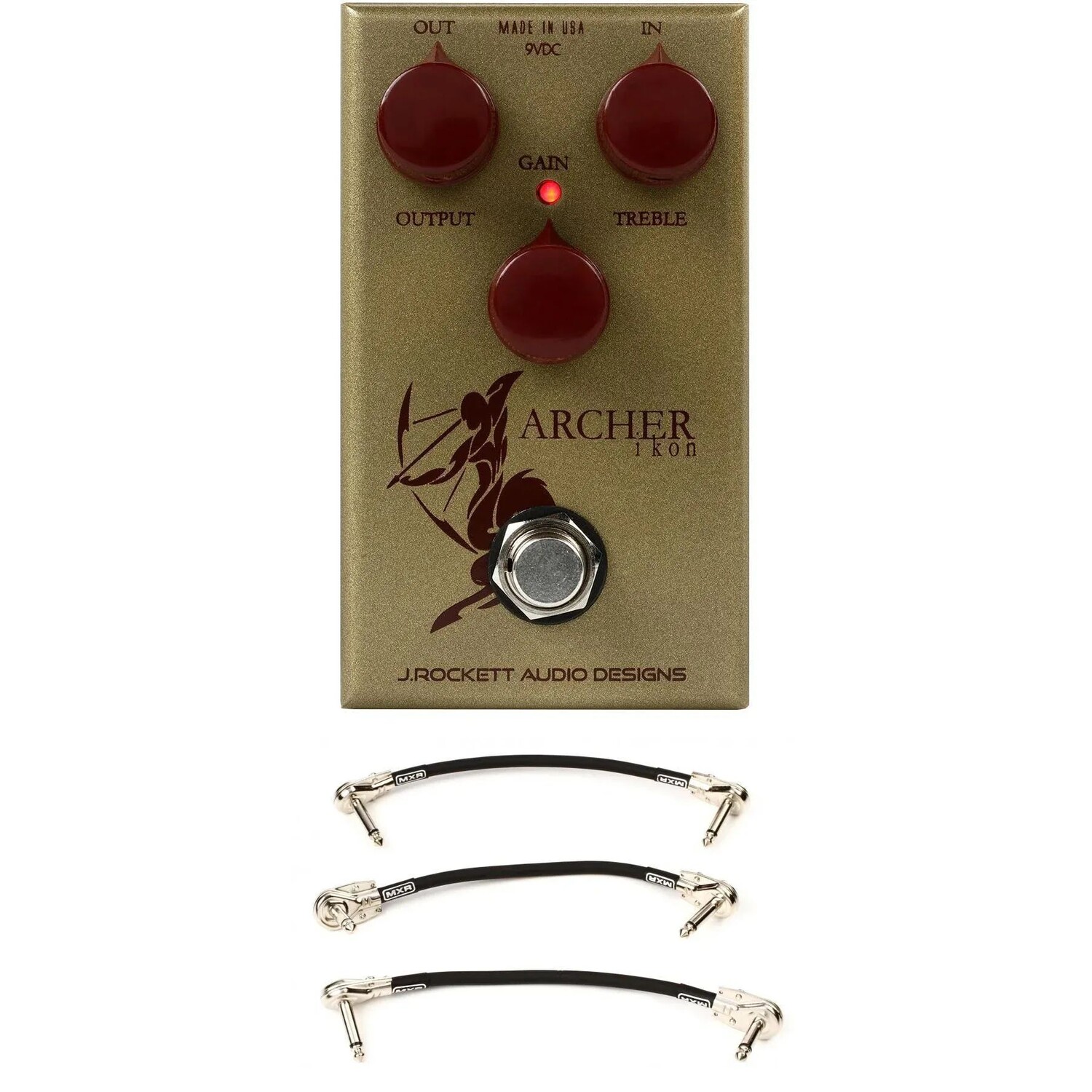 

J. Rockett Audio Designs Archer Ikon Педаль Boost/Overdrive с 3 соединительными кабелями