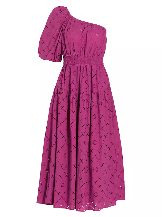 Платье миди Anise на одно плечо с люверсами Kivari, цвет mulberry цена и фото