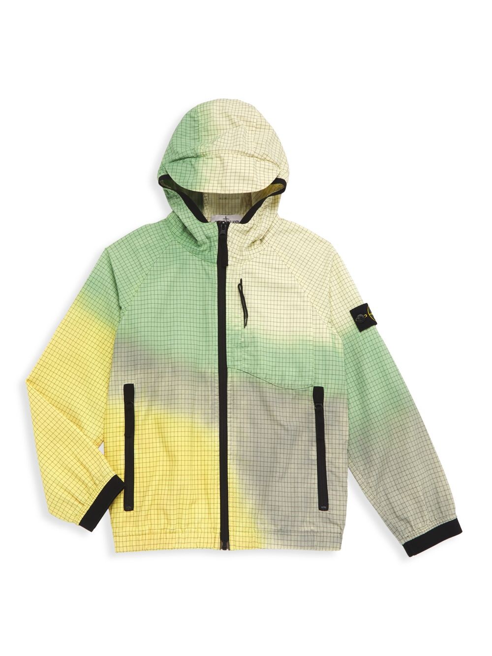 

Куртка с капюшоном и принтом Gradient Grid Print для маленьких мальчиков и мальчиков Stone Island, желтый