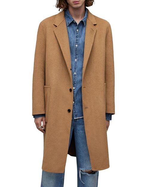 

Пальто Stano на пуговицах спереди ALLSAINTS, цвет Brown