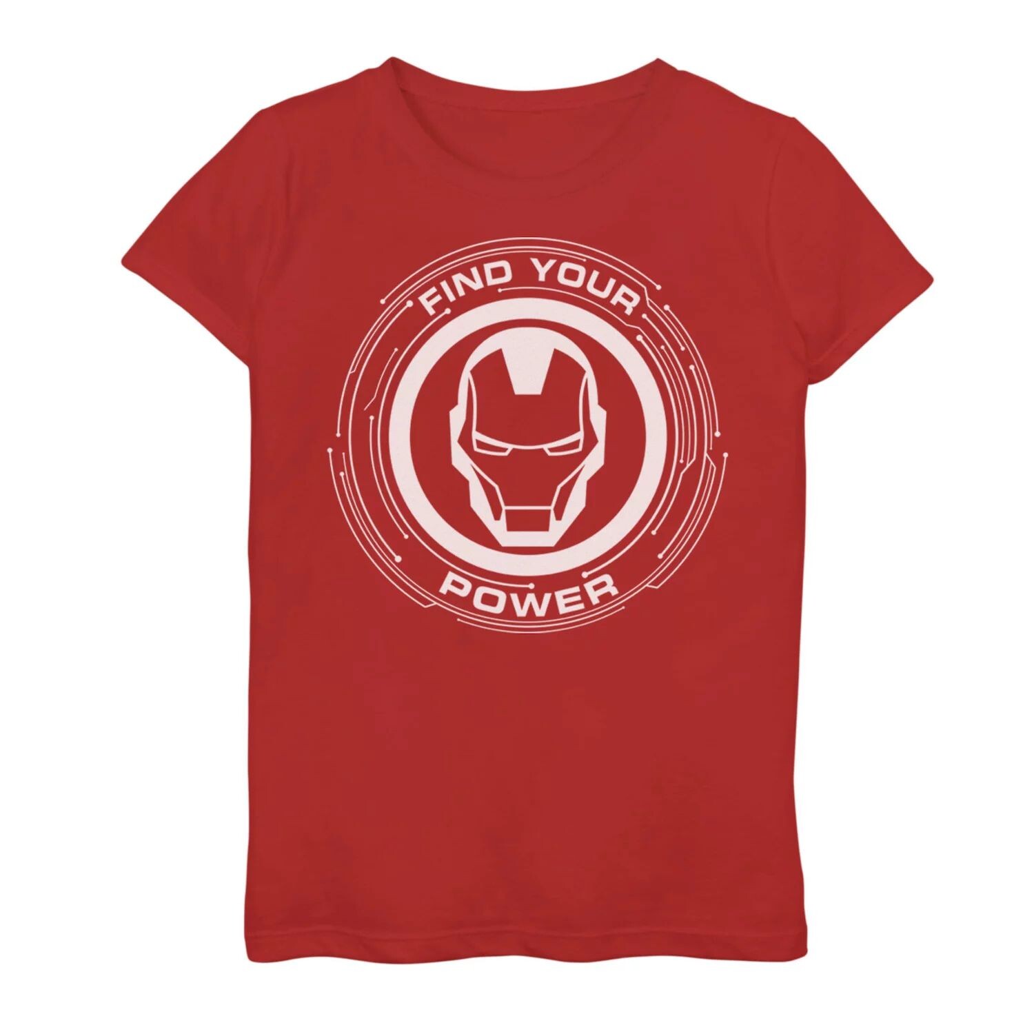 

Футболка с простым логотипом для девочек 7–16 лет «Marvel Iron Man Find Your Power» Licensed Character