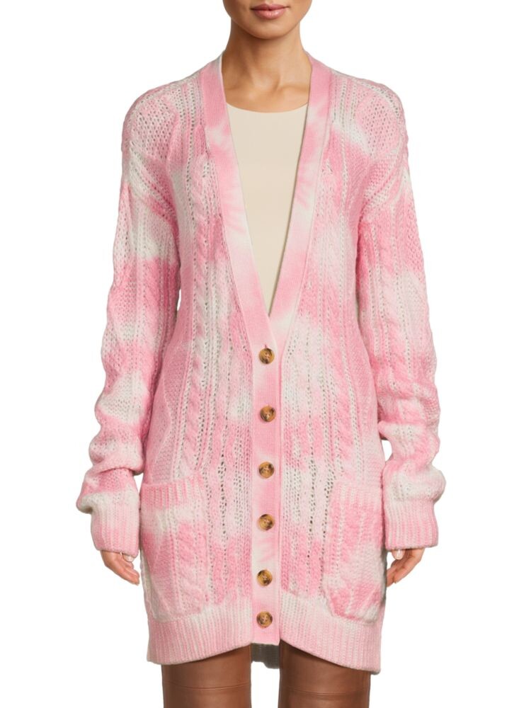 

Удлиненный кардиган тай-дай Redvalentino, цвет Avorio Rose