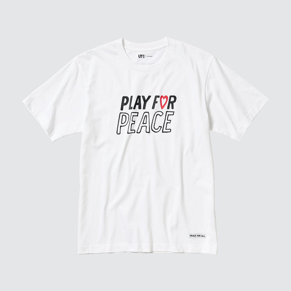 

Футболка Uniqlo Kei Nishikori унисекс с принтом и короткими рукавами, белый