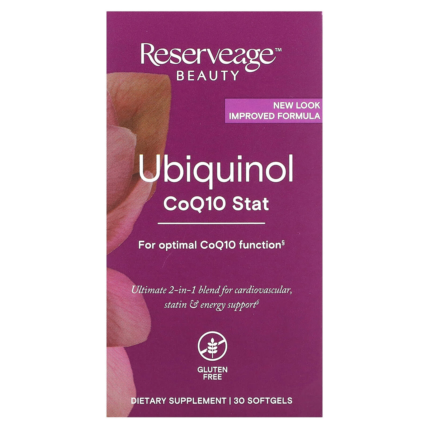 

Убихинол, Coq10 stat, 30 мягких таблеток, Reserveage Nutrition