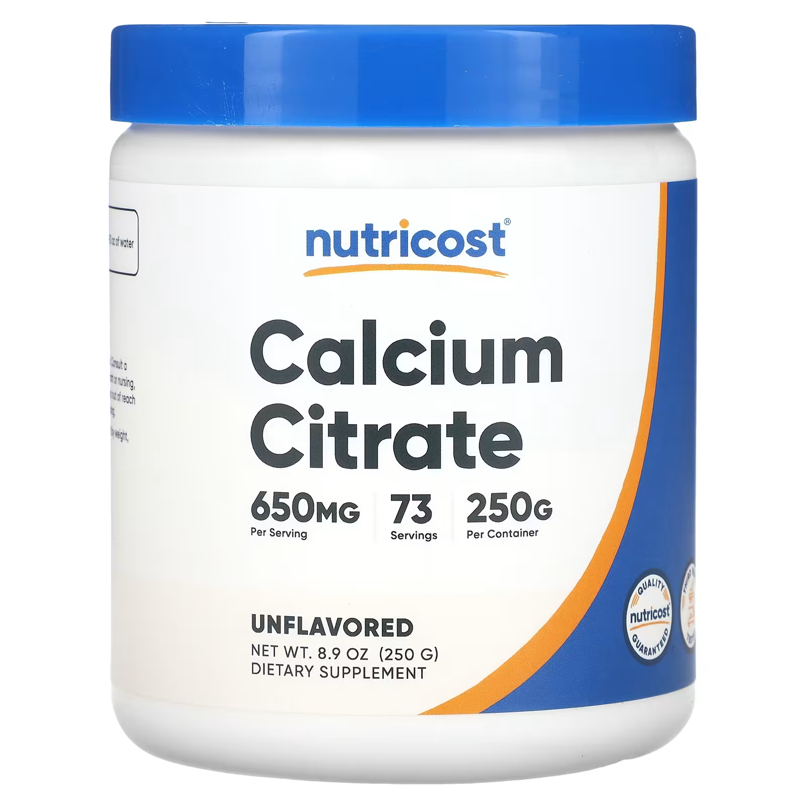 Nutricost Цитрат кальция без вкуса, 8,9 унции (250 г)