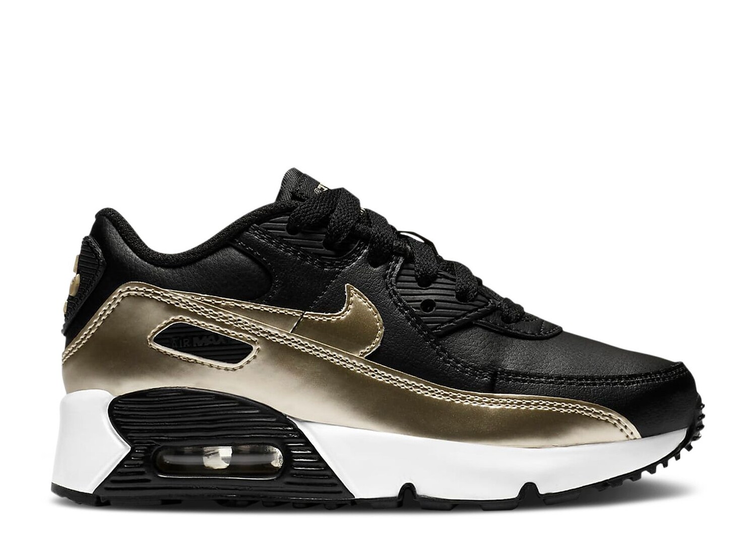 

Кроссовки Nike Air Max 90 Ps 'Black Metallic Gold Star', черный