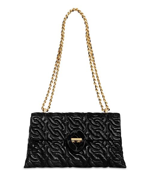 

Стеганая кожаная сумка через плечо с двойной ластовицей Rebecca Minkoff, цвет Black