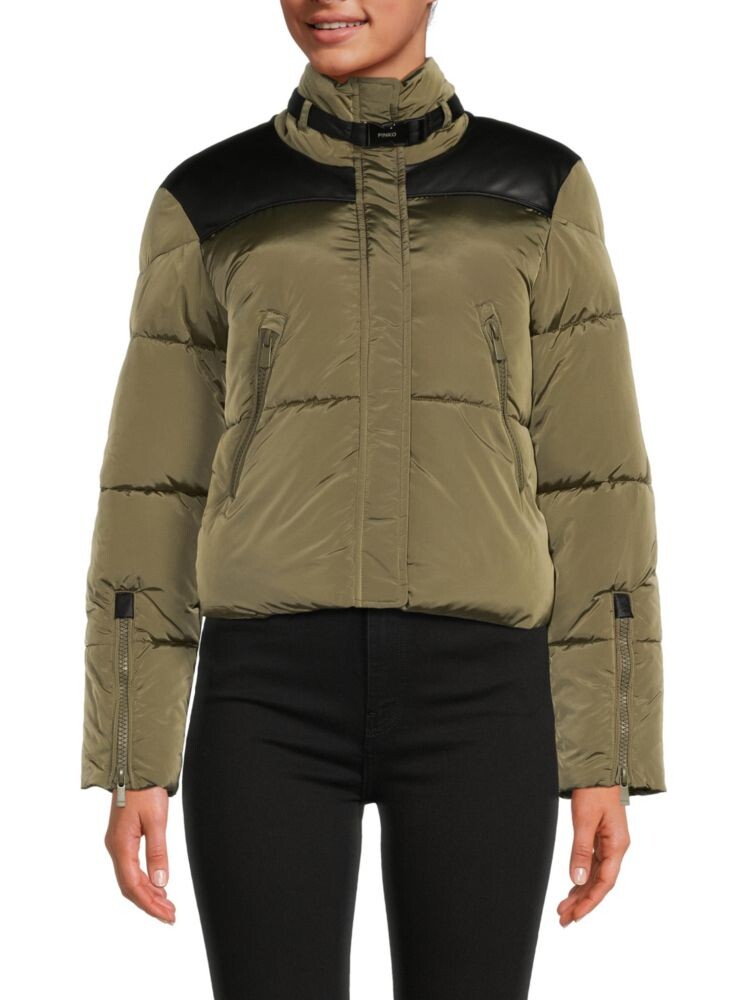 

Пуховик Bercy на молнии Pinko, цвет Cypress Green