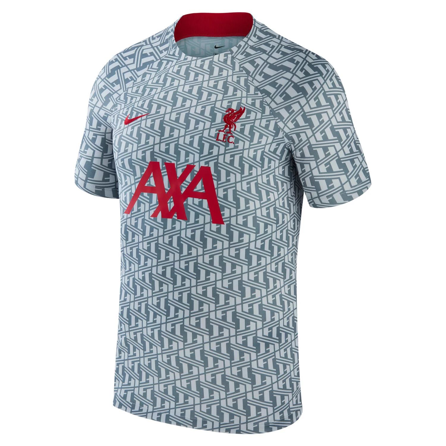 цена Мужская серая предматчевая футболка Liverpool 2023 Nike