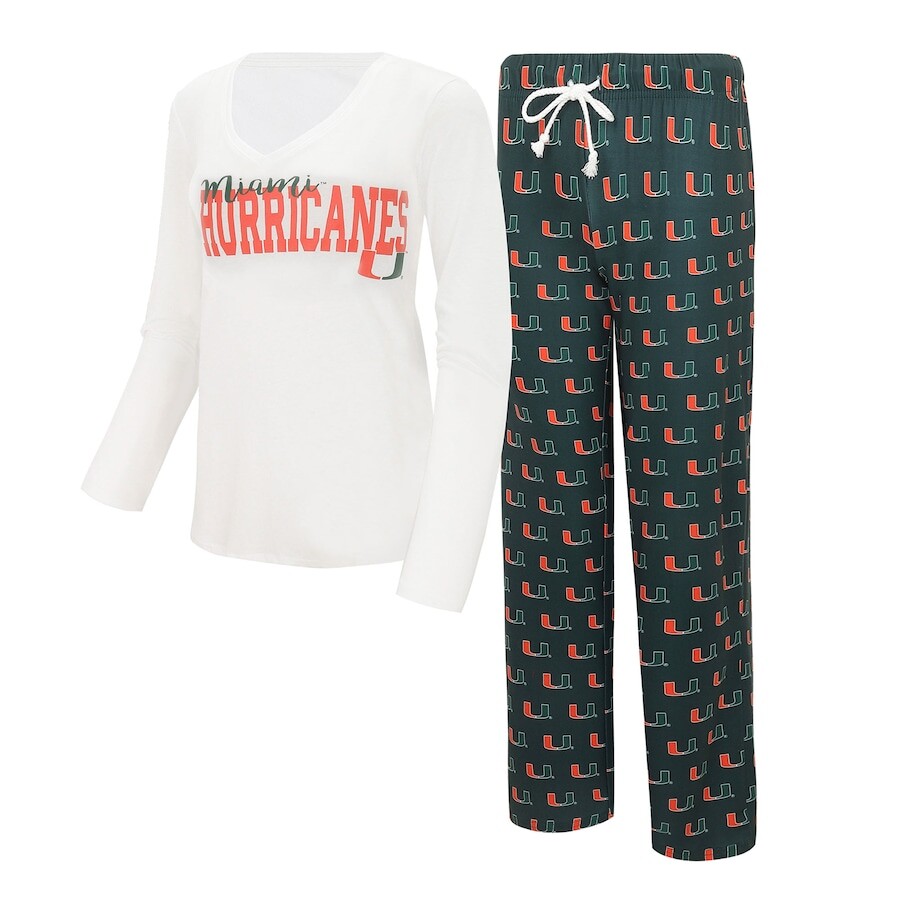 

Пижамный комплект Concepts Sport Miami Hurricanes, белый