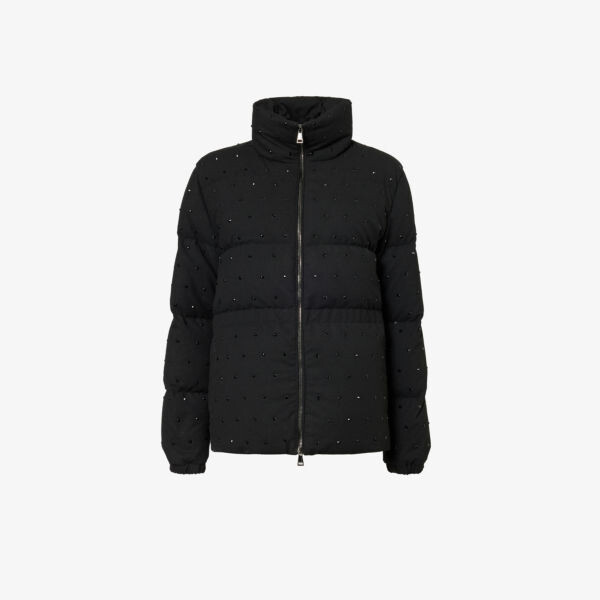 

Стеганая куртка Fuligule с нашивкой-логотипом и драгоценными камнями Moncler, черный
