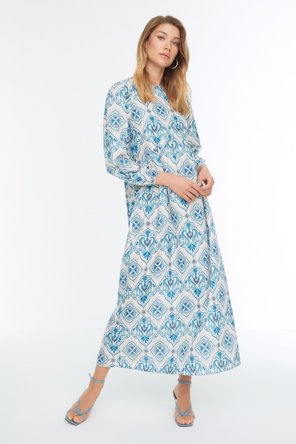 

Платье - Синее - Базовое Trendyol Modest, синий