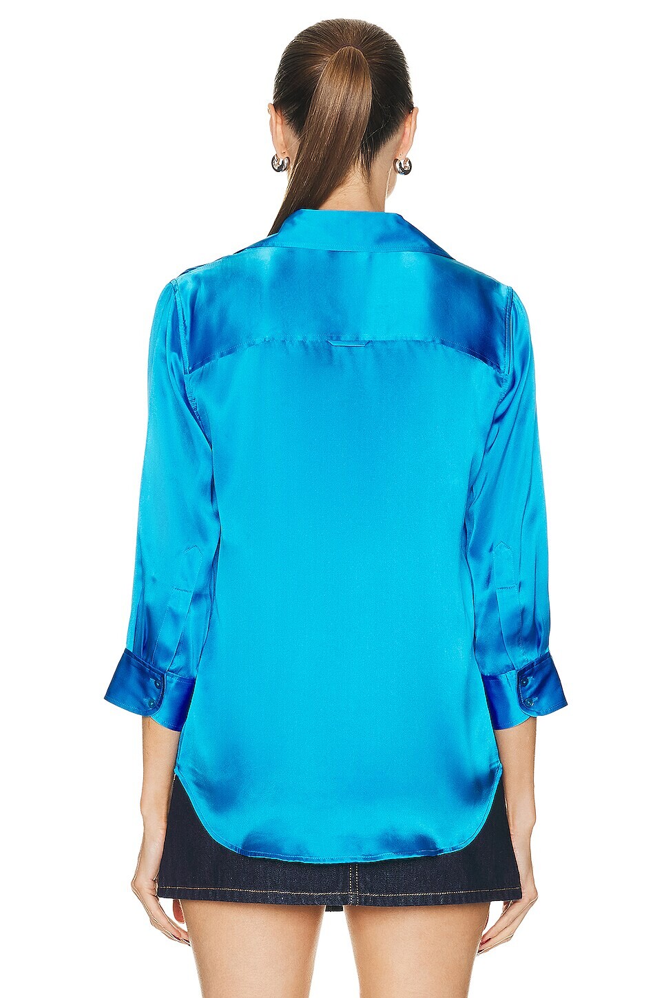 

Блузка L'Agence Dani 3/4 Sleeve, цвет Neon Blue