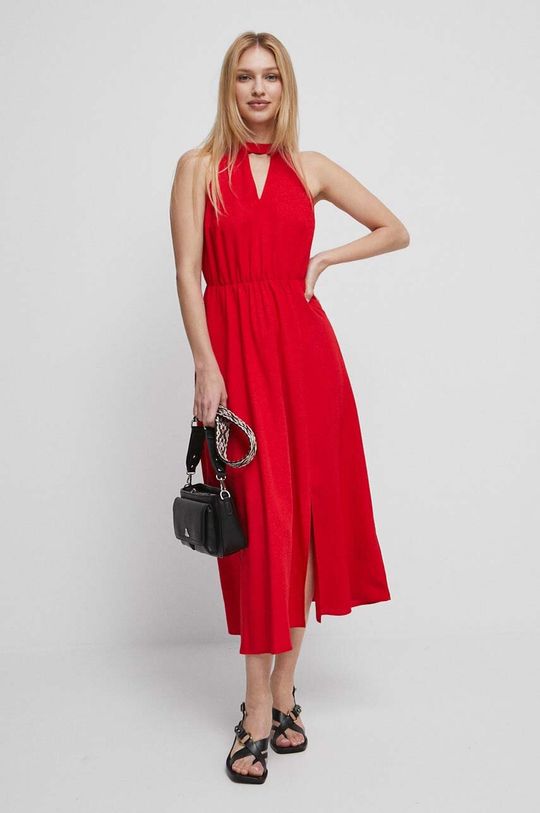 Платье с добавлением льна Medicine, красный finn flare сарафан с добавлением льна