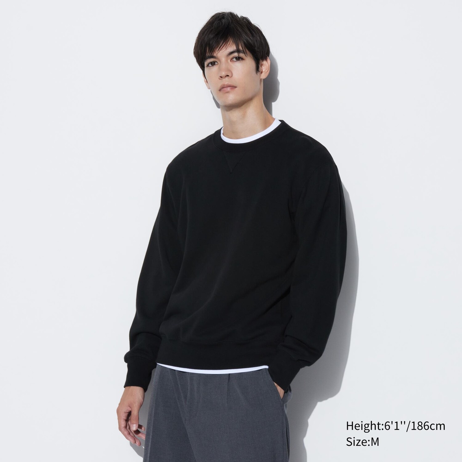 

Свитшот Uniqlo плюшевый, черный