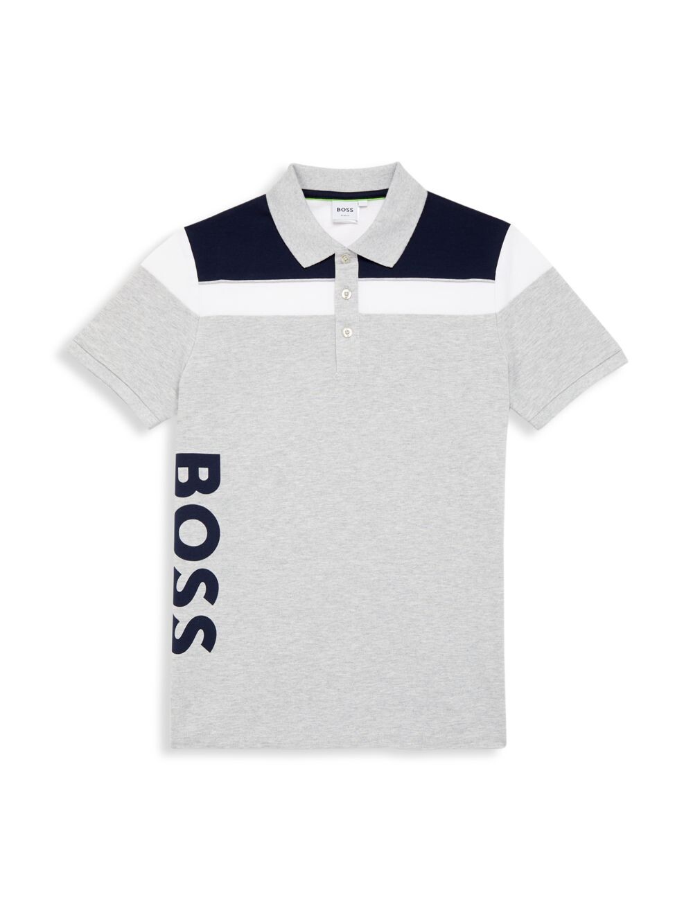 

Рубашка поло с логотипом Little Boy's & Boy's BOSS, серый