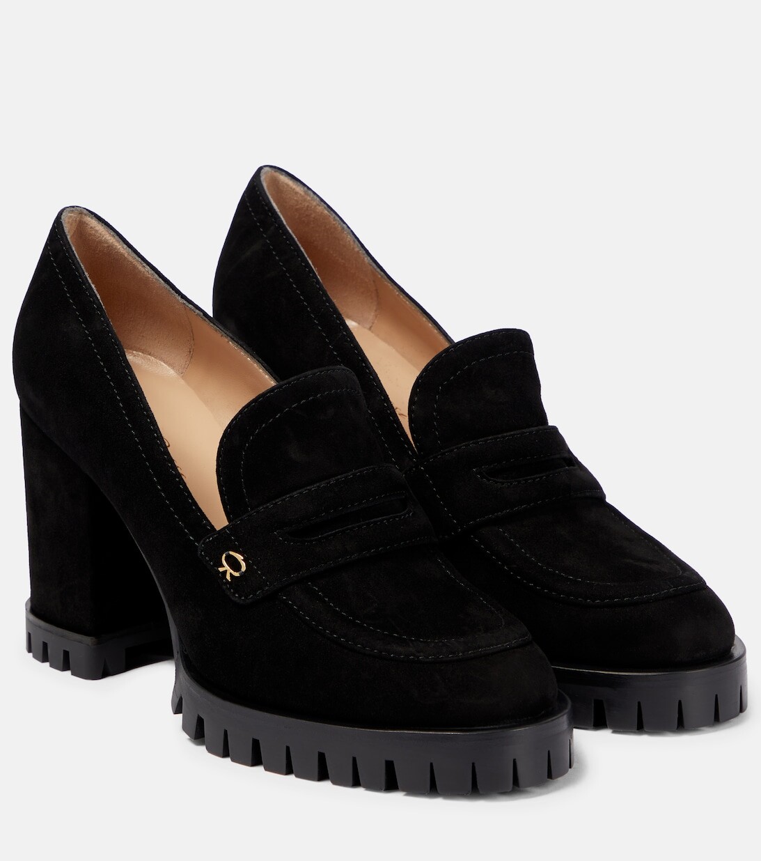 

Замшевые лоферы Gianvito Rossi, черный