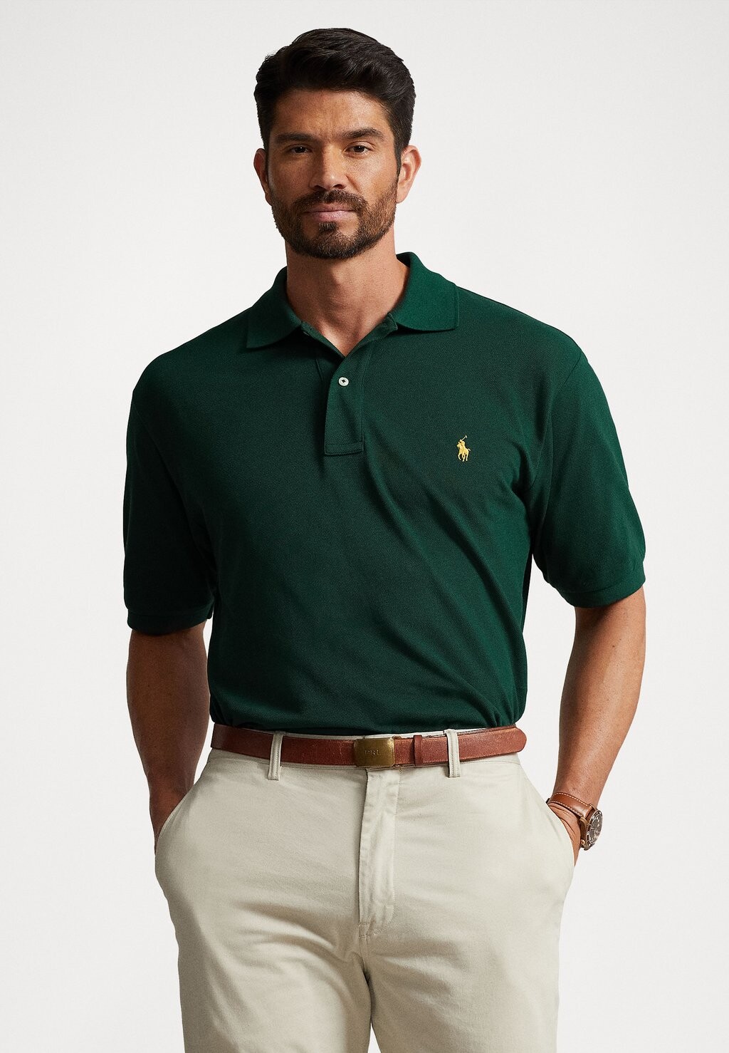 

Поло BASIC Polo Ralph Lauren Big & Tall, охотничий клуб зеленый