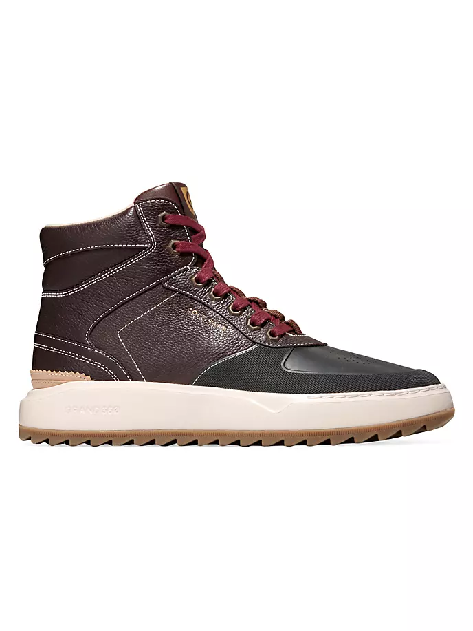 

Кожаные высокие кеды Grandprø Crossover Cole Haan, цвет black brown