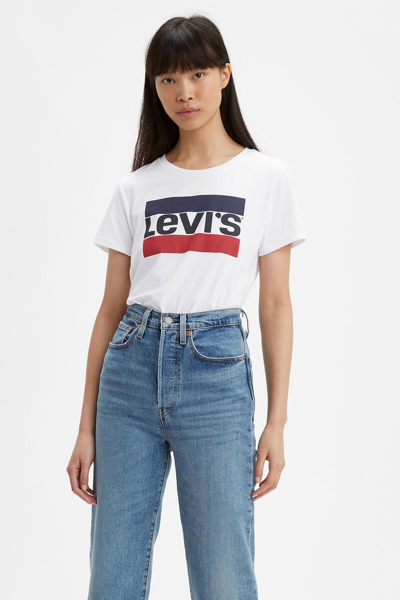 Футболка Levis Levi's, белый белая мужская хлопковая футболка с короткими рукавами haywood