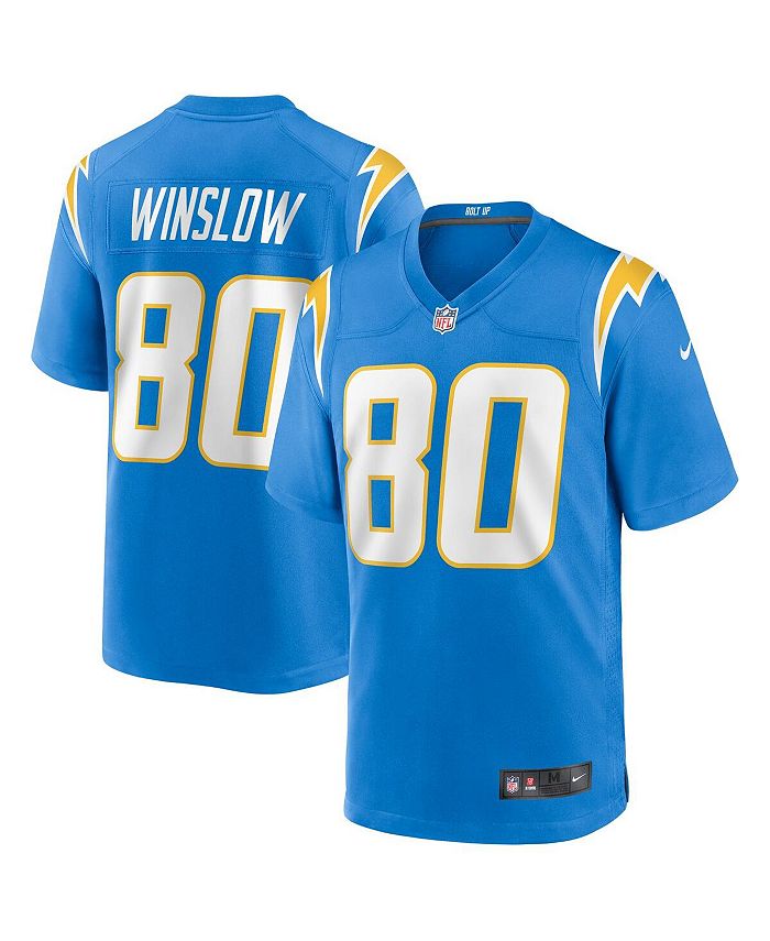 

Мужская футболка Kellen Winslow Powder Blue Los Angeles Chargers Game Retired Player Jersey Nike, синий