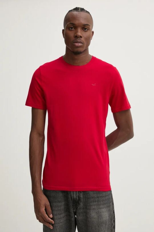 

Хлопковая футболка Hollister Co., красный