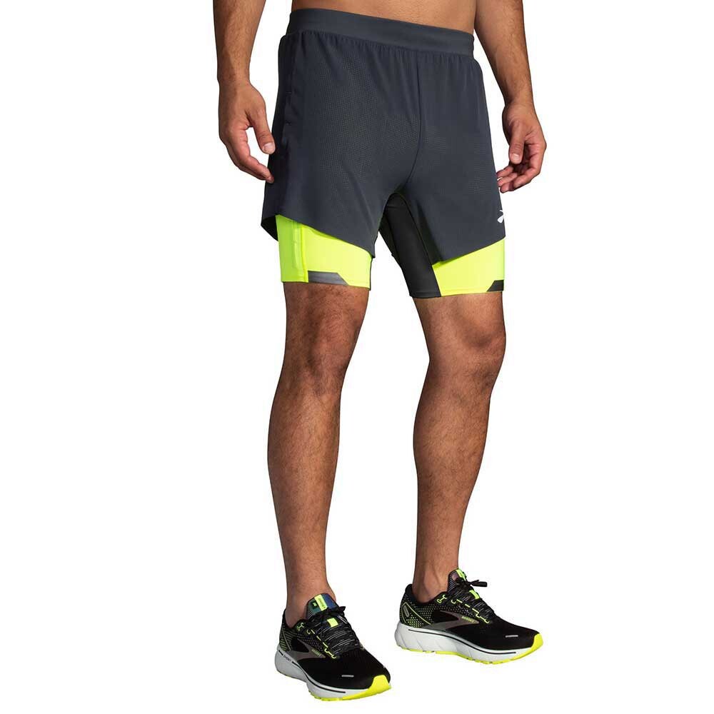 

Спортивные шорты Brooks Run Visible 5´ 2 In 1 sweat, серый