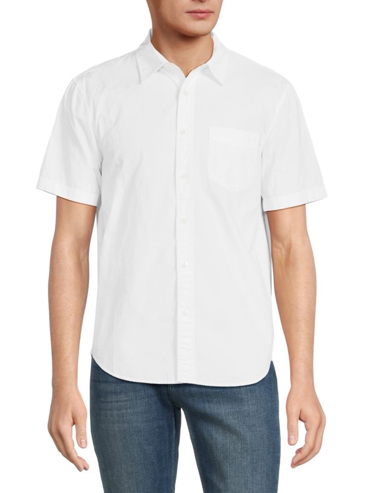 цена Рубашка на пуговицах с коротким рукавом Alex Mill, белый