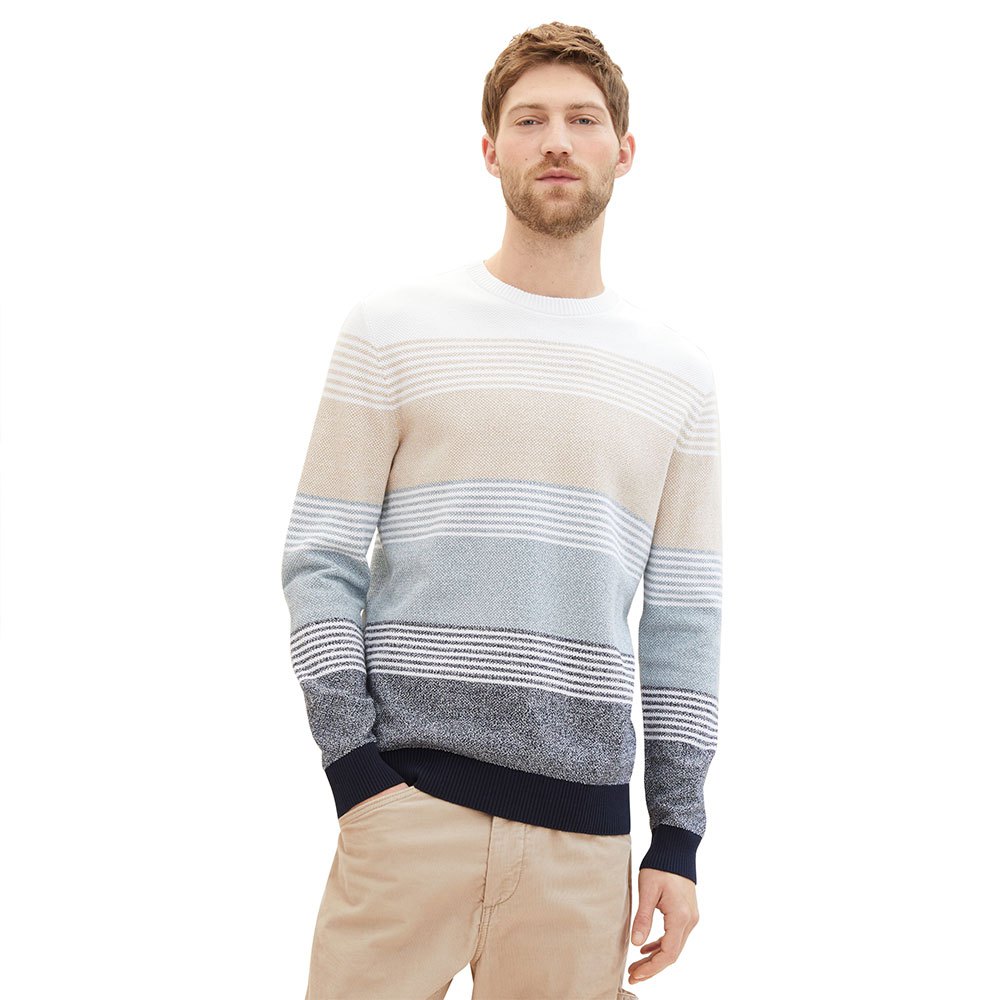 Свитер Tom Tailor Structured Colorblock, серый свитер tom tailor 1038285 structured basic knit серый