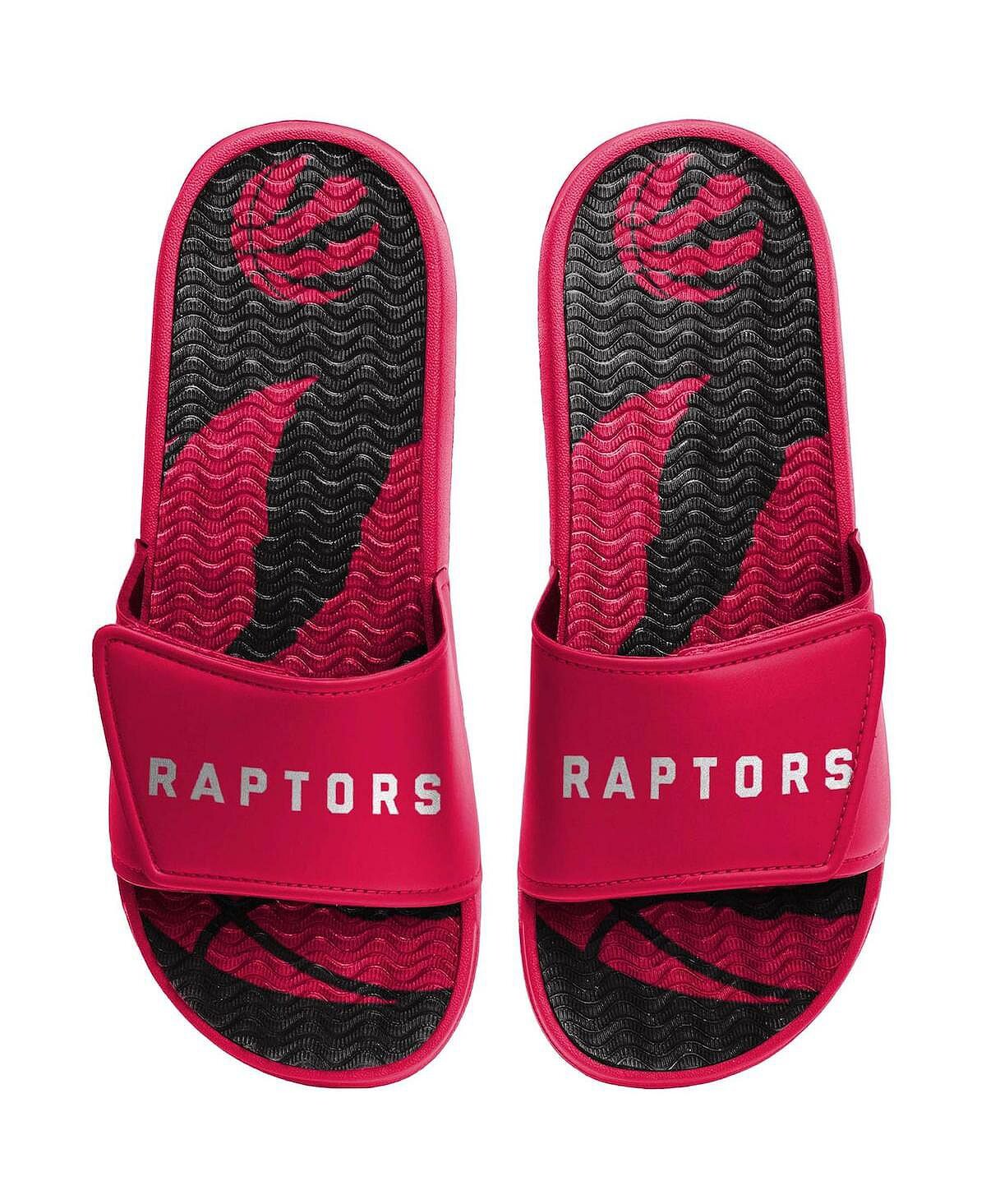 

Мужские красные гелевые шлепанцы Toronto Raptors Wordmark FOCO