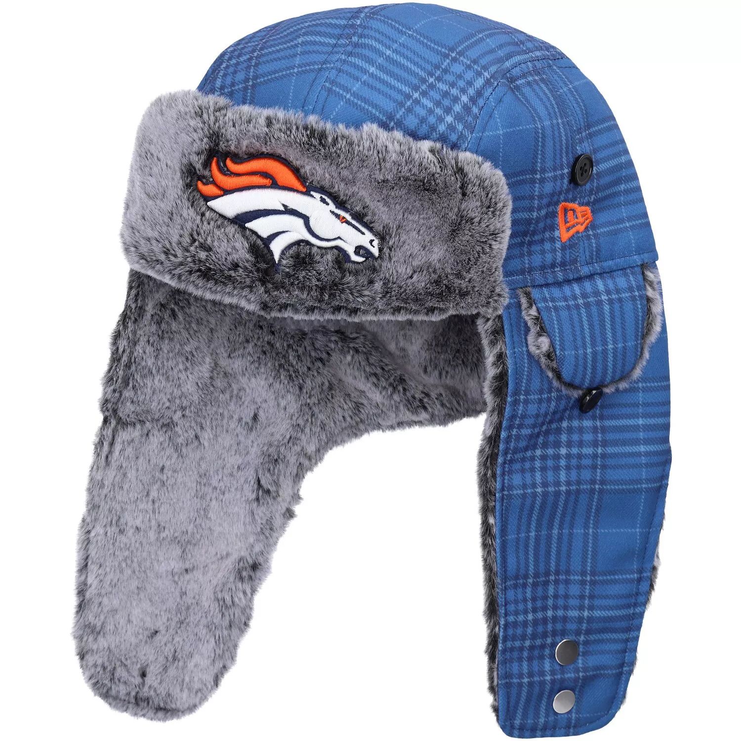 

Мужская клетчатая шляпа New Era Orange Denver Broncos Trapper