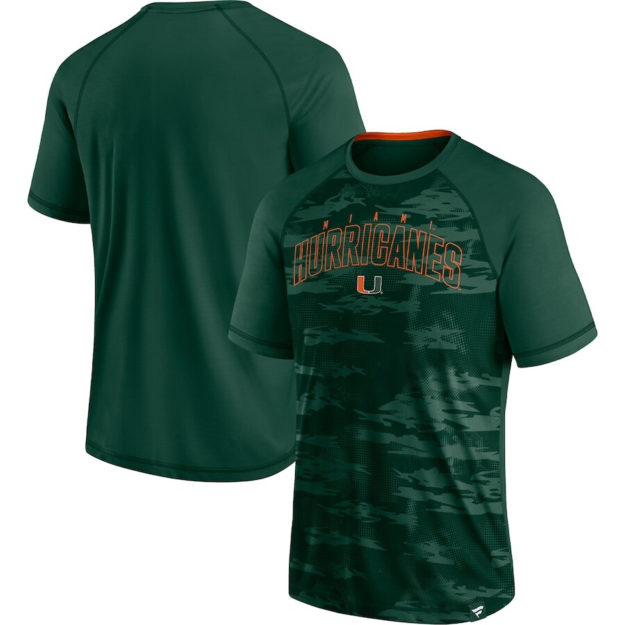 

Футболка с коротким рукавом Fanatics Branded Miami Hurricanes, зеленый