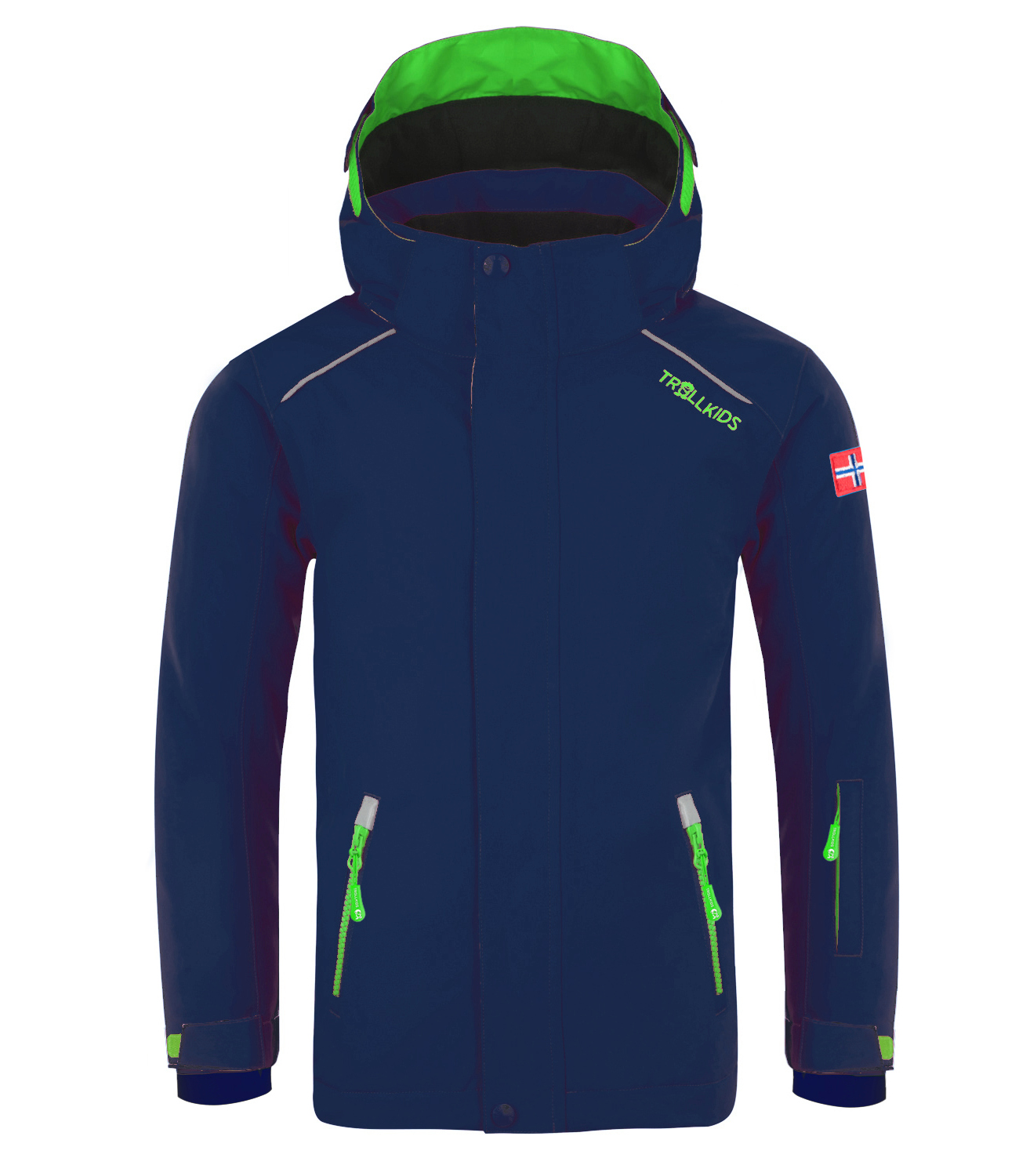 цена Лыжная куртка Trollkids Skijacke Holmenkollen PRO, цвет Marineblau/Grün