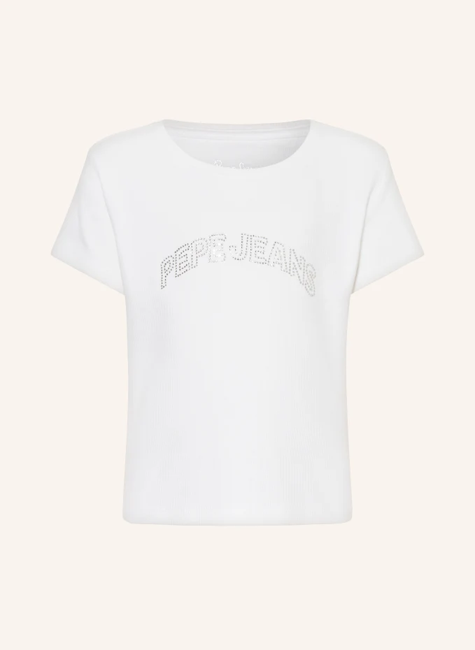 

Футболка с драгоценными камнями Pepe Jeans, бежевый