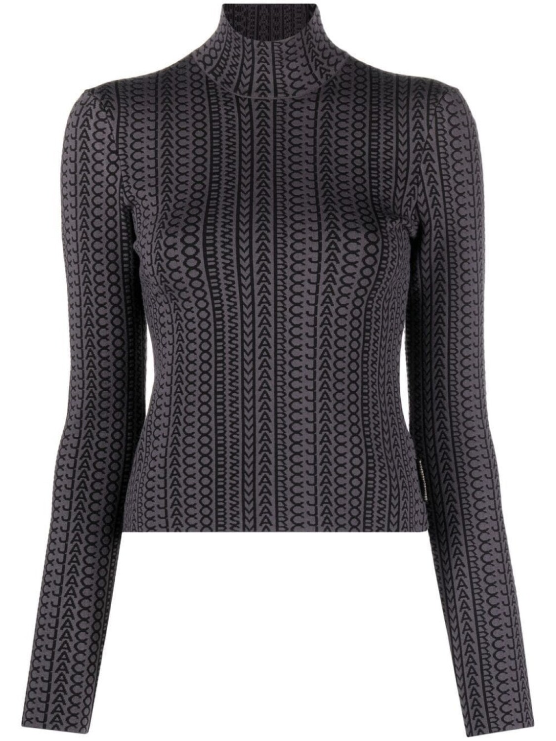 Marc Jacobs джемпер The Monogram с высоким воротником, серый