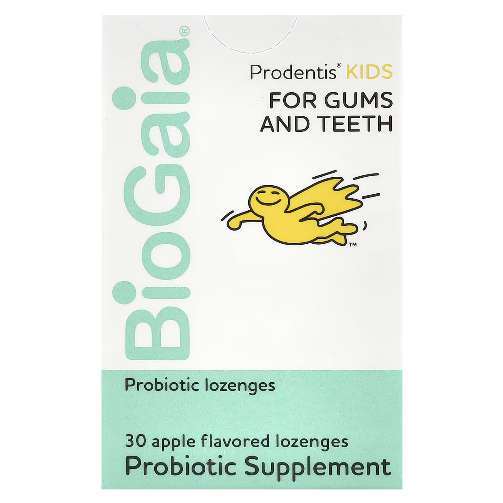 Prodentis Kids для десен и зубов, пробиотические пастилки, яблоко, 30 пастилок BioGaia пробиотик для десен и зубов biogaia мята 30 пастилок