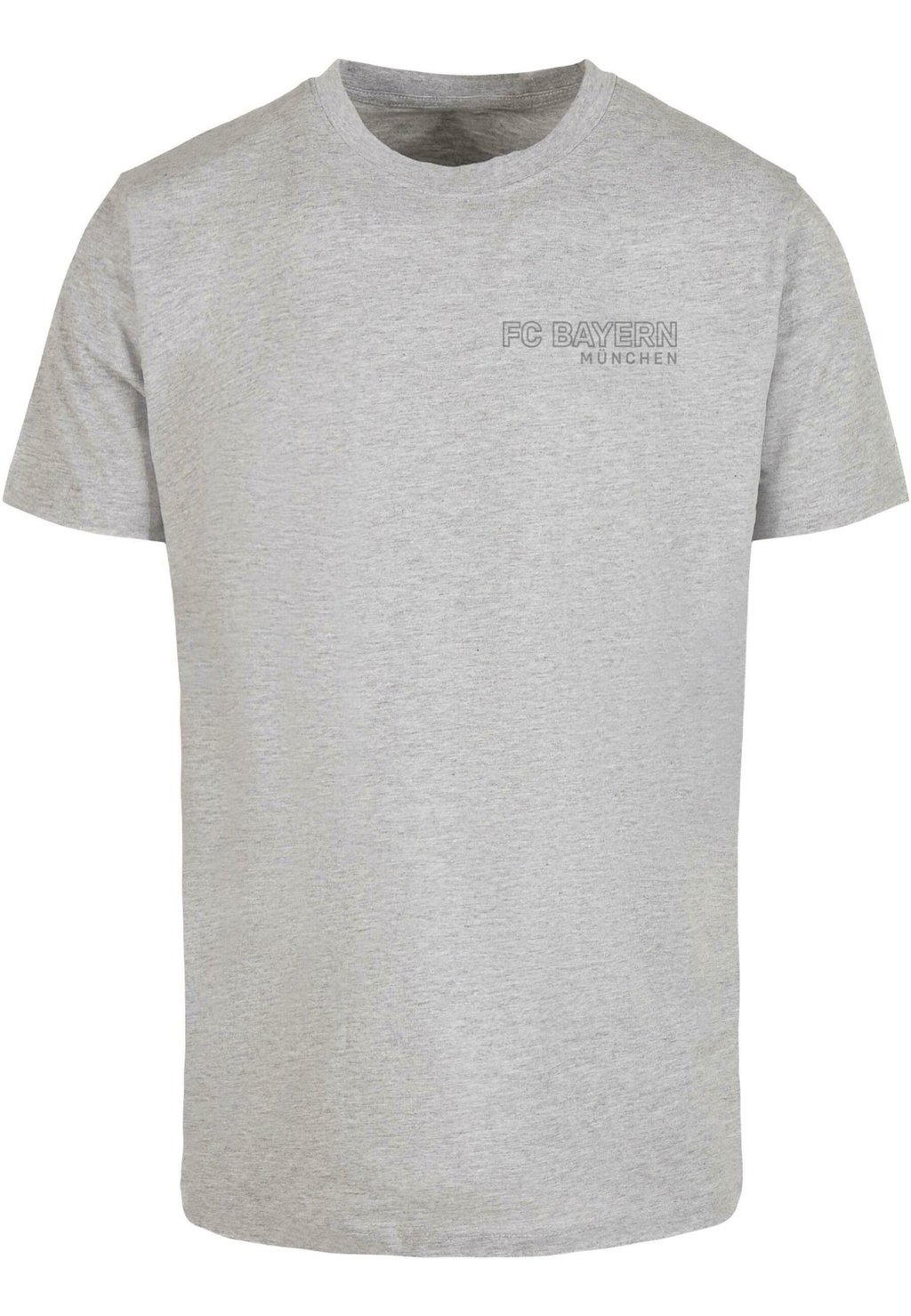 цена футболка с принтом Round Neck Logo FC Bayern München, цвет heather grey