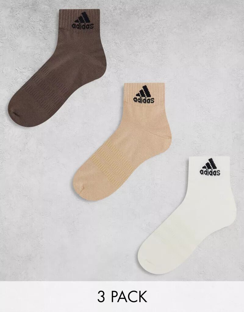

Набор из трех нейтральных носков adidas adidas performance