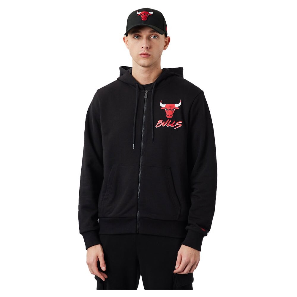

Толстовка New Era Chicago Bulls NBA Script Full Zip, черный